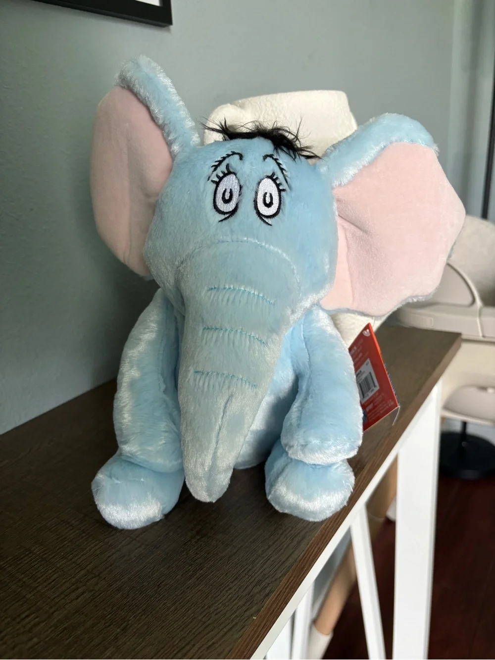 Kohl's Light Blue Plush Elephant with Pink Ears